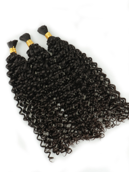 Iris 100% Brazilian Virgin Hair Boho Spanish Curl Bulk for Braiding Extensions