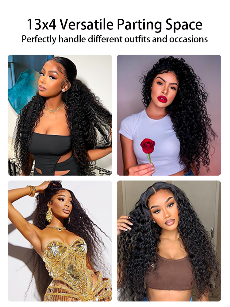 Ava Deep Wave 13x6 Lace front Wig Human Hair Glueless Wigs