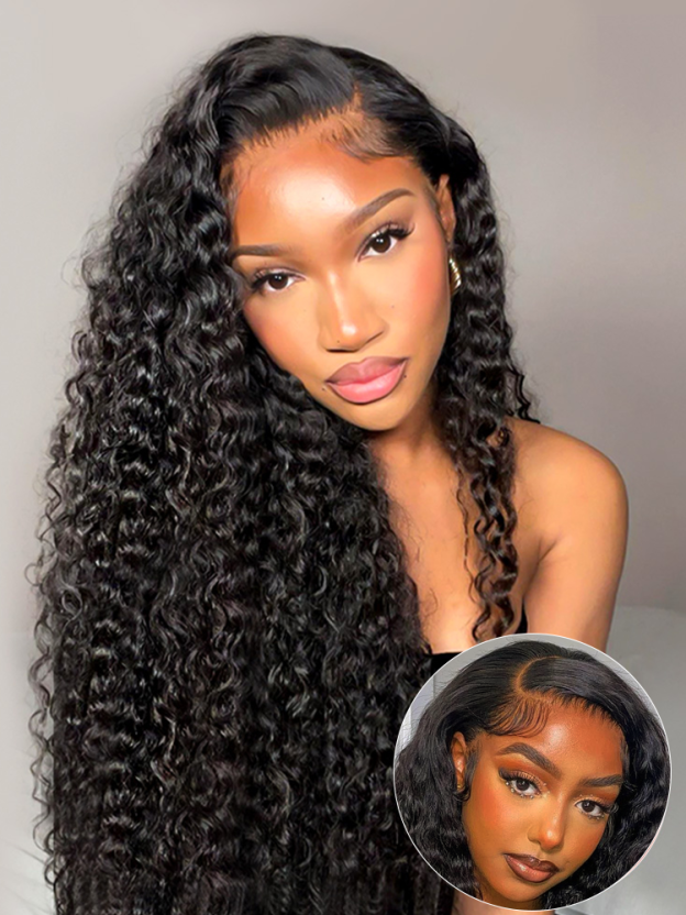 Ava Deep Wave 13x6 Lace front Wig Human Hair Glueless Wigs