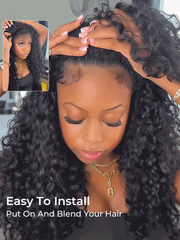 Sienna Burmese Curly Half Wig Glueless Wig Beginner Friendly