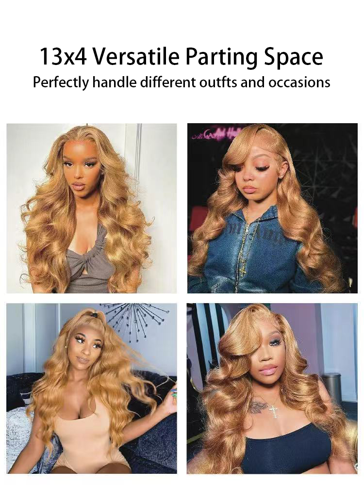 Amber #27 Body Wave 13x4 Lace Front Human Hair Wigs