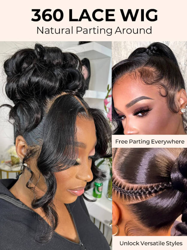 Anya Body Wave 360 Full Lace Frontal Wigs Pre Plucked Bleached Knots with Drawstring Glueless Wigs
