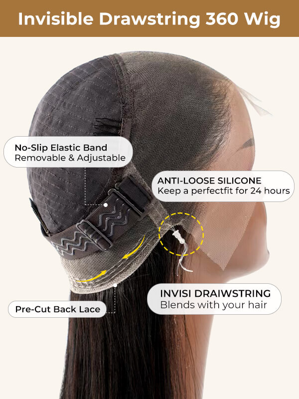 Blaire P4/27 Highlight Water Wave 360 Full Lace Frontal Wigs Pre Plucked Bleached Knots with Drawstring Glueless Wigs