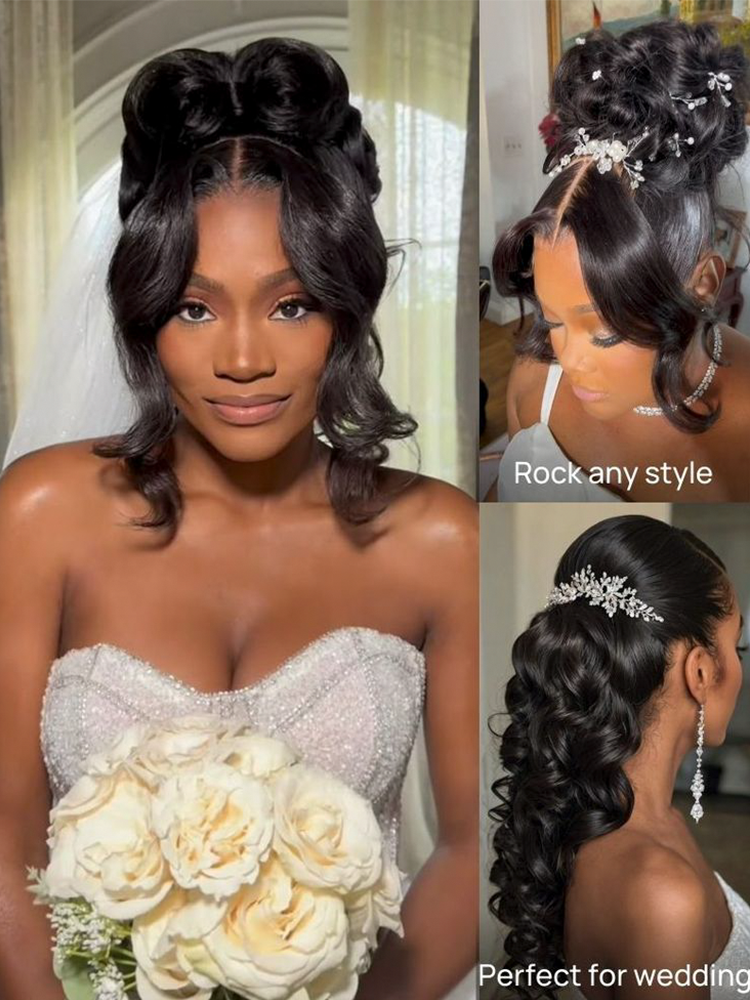 Anya Body Wave 360 Full Lace Frontal Wigs Pre Plucked Bleached Knots with Drawstring Glueless Wigs