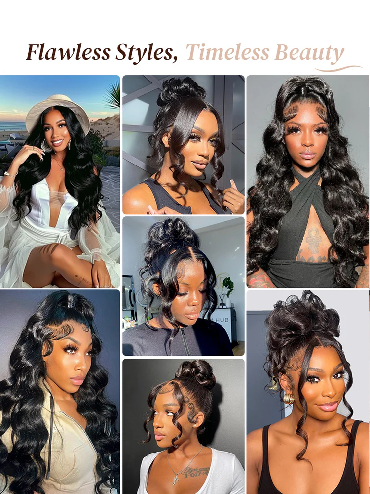 Anya Body Wave 360 Full Lace Frontal Wigs Pre Plucked Bleached Knots with Drawstring Glueless Wigs