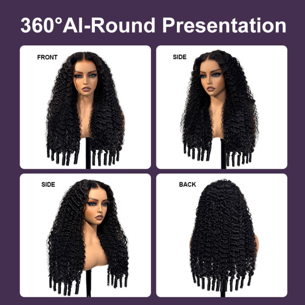 Sarah Glueless Burmese Curly Wig with Drawstring Pre Bleached Knots 250% 13x6 Lace Frontal Wigs Human Hair Pre Plucked