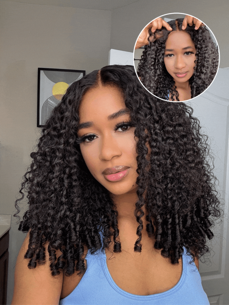 Holly 13x6 HD Lace Frontal Wigs Bleached Knots Burmese Curly Glueless Human Hair Wigs Pre Plucked