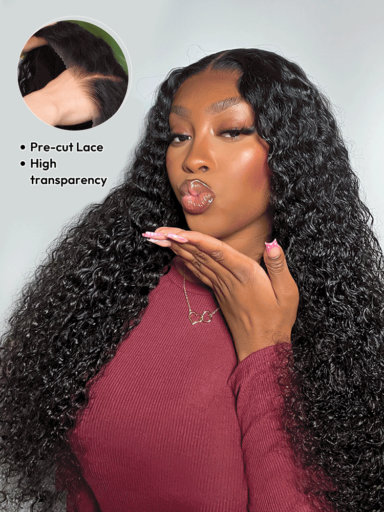 Camila Bleached Knots Glueless Curly Wig 13x6 Lace Front Human Hair Wigs Pre Plucked
