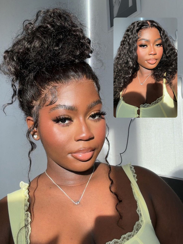 Claire 13x6 Water Wave Lace front Wig Human Hair Glueless Wigs