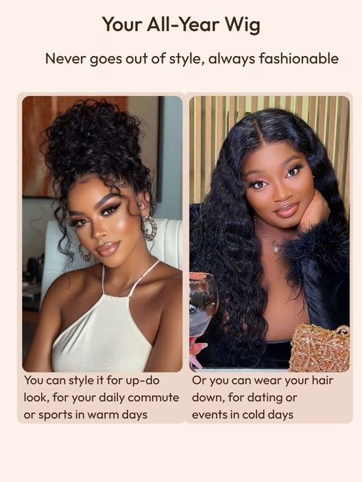 Diana Water Wave 360 Full Lace Frontal Wigs Pre Plucked Bleached Knots with Drawstring Glueless Wigs