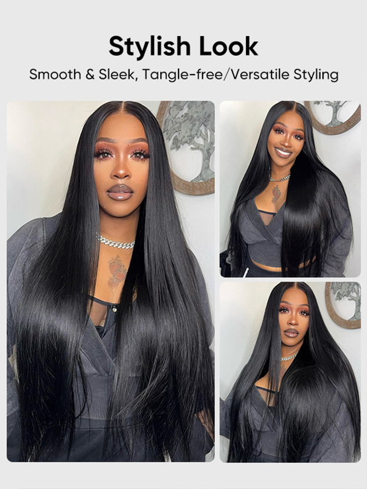 Elena Bleached Knots Glueless 13x6 Straight Lace Front Human Hair Wigs Pre Plucked
