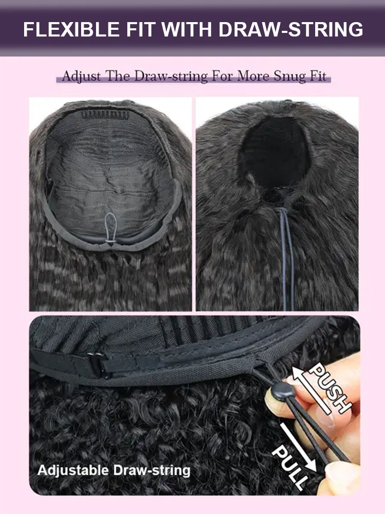 Zendaya 3 IN 1 P4/27 Hightlight Burmese Curly Half Wig Glueless Wig Beginner Friendly with Draw-strings Flip Over Wigs