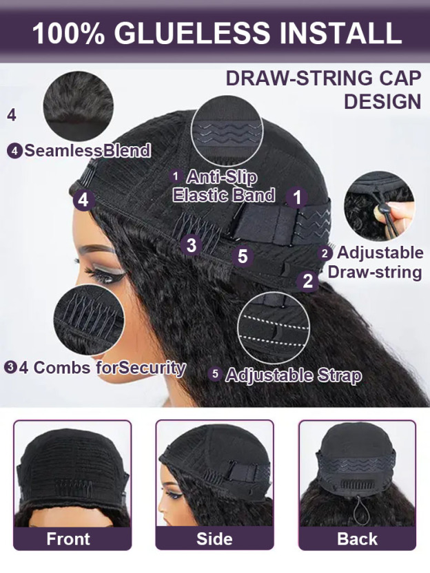 Zendaya 3 IN 1 P4/27 Hightlight Burmese Curly Half Wig Glueless Wig Beginner Friendly with Draw-strings Flip Over Wigs