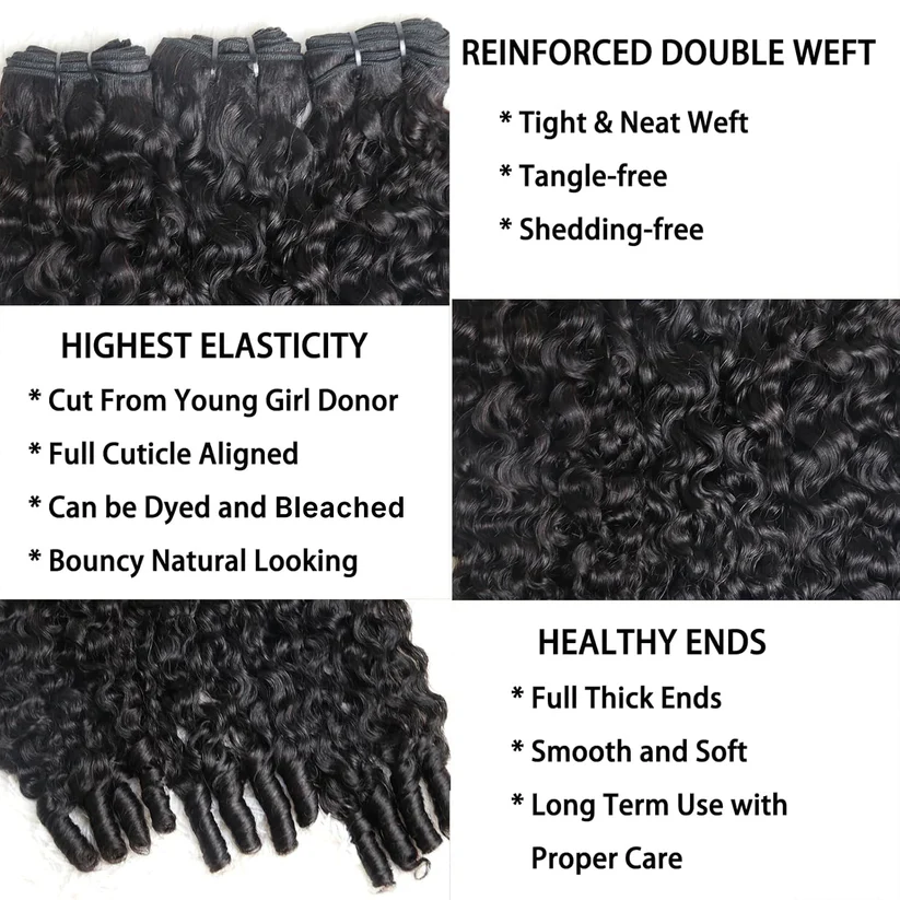 June Messy Burmese Curly Bundles 100% Virgin Human Hair Bundles