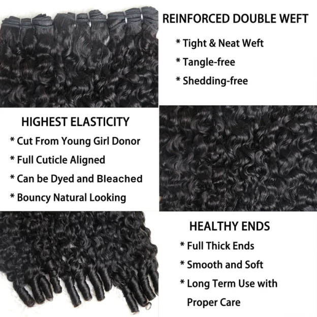 June Messy Burmese Curly Bundles 100% Virgin Human Hair Bundles