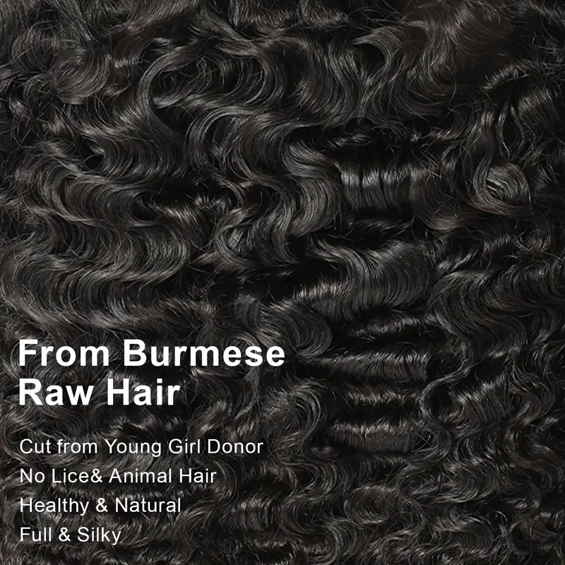 June Messy Burmese Curly Bundles 100% Virgin Human Hair Bundles