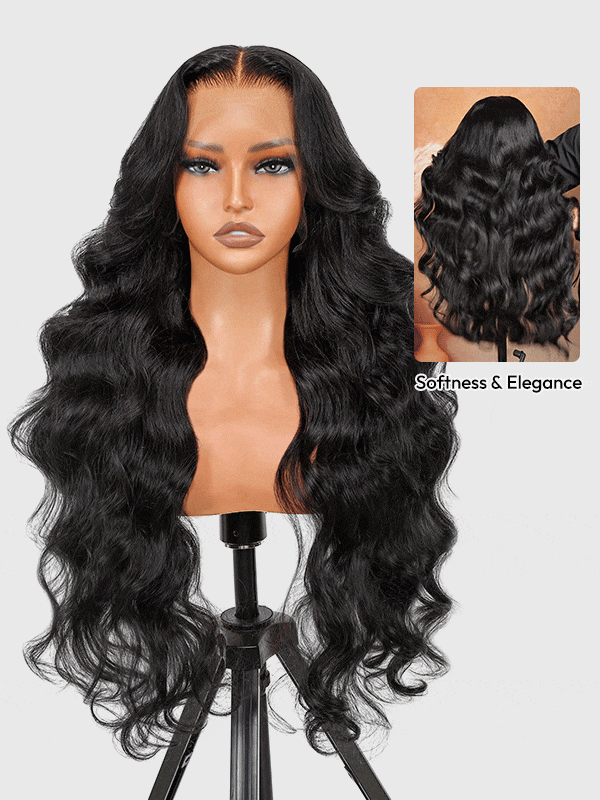 Maeve 13x6 HD Lace Frontal Wigs Bleached Knots Body Wave Glueless Human Hair Wigs Pre Plucked