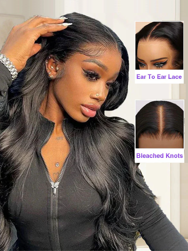 Mira Bleached Knots 13x6 Glueless Lace Front Human Hair Wigs With Drawstring Pre Plucked