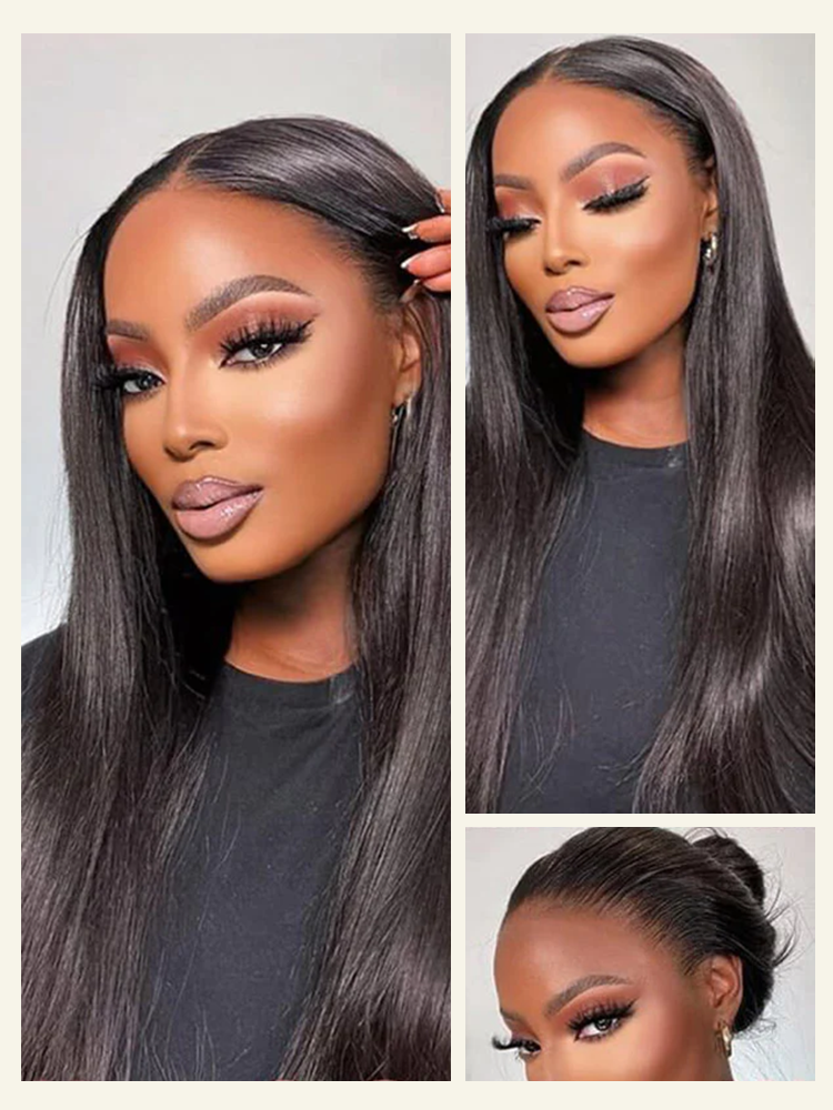 Mira Bleached Knots 13x6 Glueless Lace Front Human Hair Wigs With Drawstring Pre Plucked