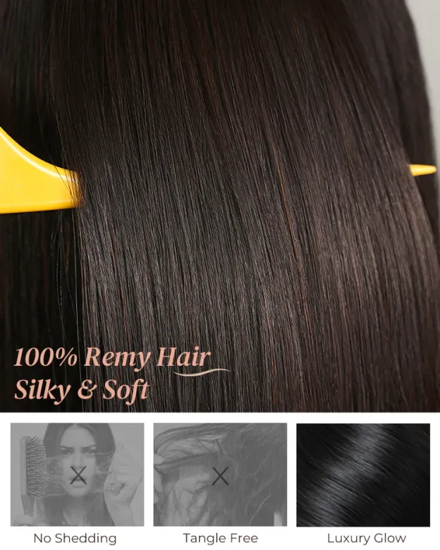 Lydia 13x6 Glueless Ready to Go Straight Wig With Drawstring 250% Pre Everything 13x4 Lace Front Human Hair Wigs 