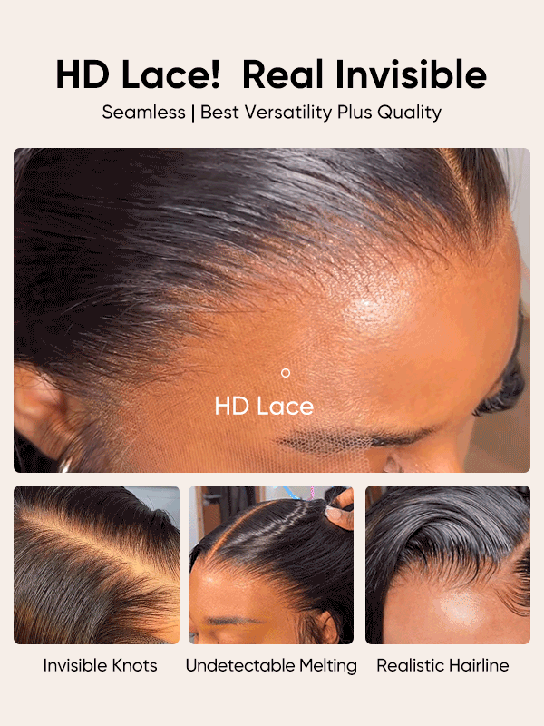 Elise 13x6 HD Lace Frontal Wigs Bleached Knots Loose Deep Wave Glueless Human Hair Wigs Pre Plucked