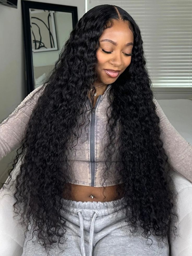 Sage 50Inch Water Wave13x6 HD Lace front Wig Human Hair Glueless Wigs Pre Bleached Knots and Pre Plucked