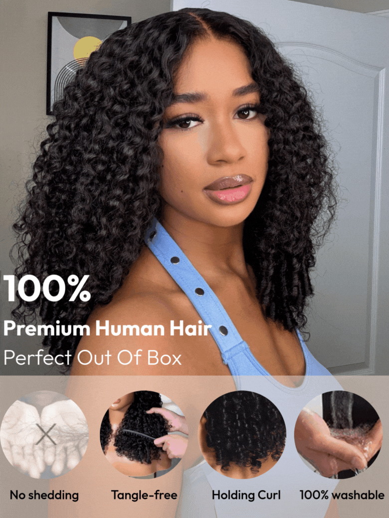 Sarah Glueless Burmese Curly Wig with Drawstring Pre Bleached Knots 250% 13x6 Lace Frontal Wigs Human Hair Pre Plucked