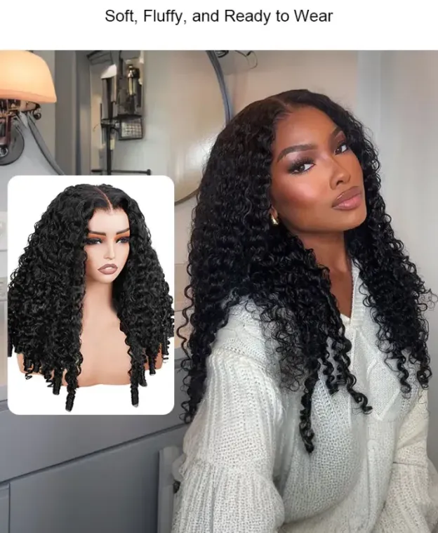 Sarah Glueless Burmese Curly Wig with Drawstring Pre Bleached Knots 250% 13x6 Lace Frontal Wigs Human Hair Pre Plucked