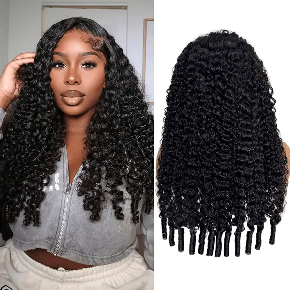 Sarah Glueless Burmese Curly Wig with Drawstring Pre Bleached Knots 250% 13x6 Lace Frontal Wigs Human Hair Pre Plucked