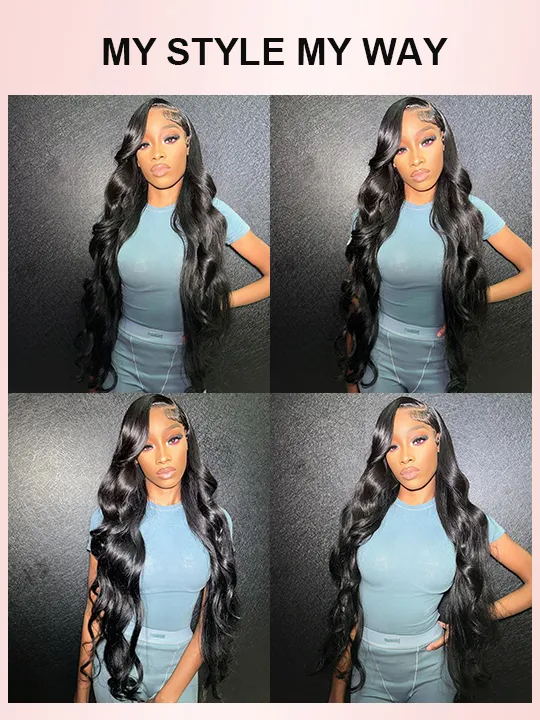 Tessa 50Inch Body Wave13x6 HD Lace front Wig Human Hair Glueless Wigs Pre Bleached Knots and Pre Plucked