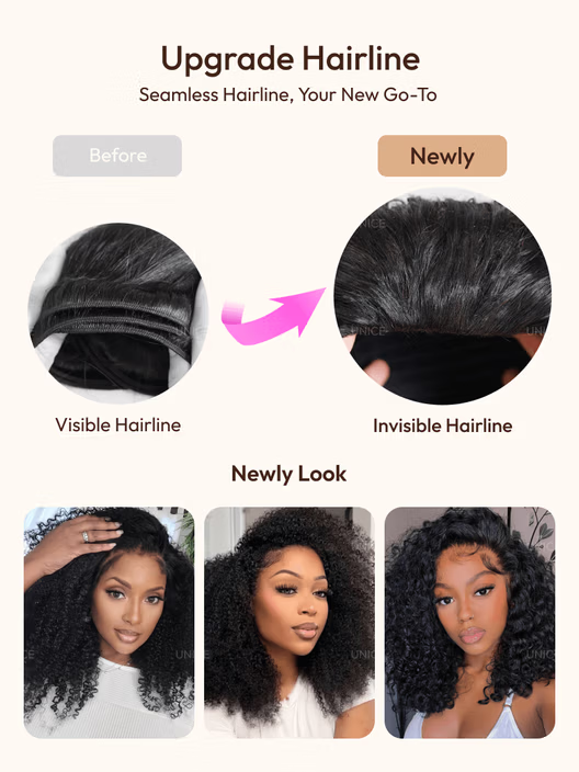 Anna 3 IN 1 Kinky Curly Half Wig Glueless Wig Beginner Friendly with Draw-strings Flip Over Wigs