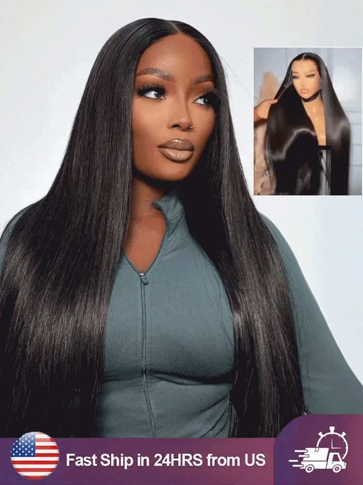 Serena 13x6 Straight Lace front Wig Body Wave Lace Front Wigs Human Hair Glueless Transparent Lace Wigs Pre Plucked Natural Hairline