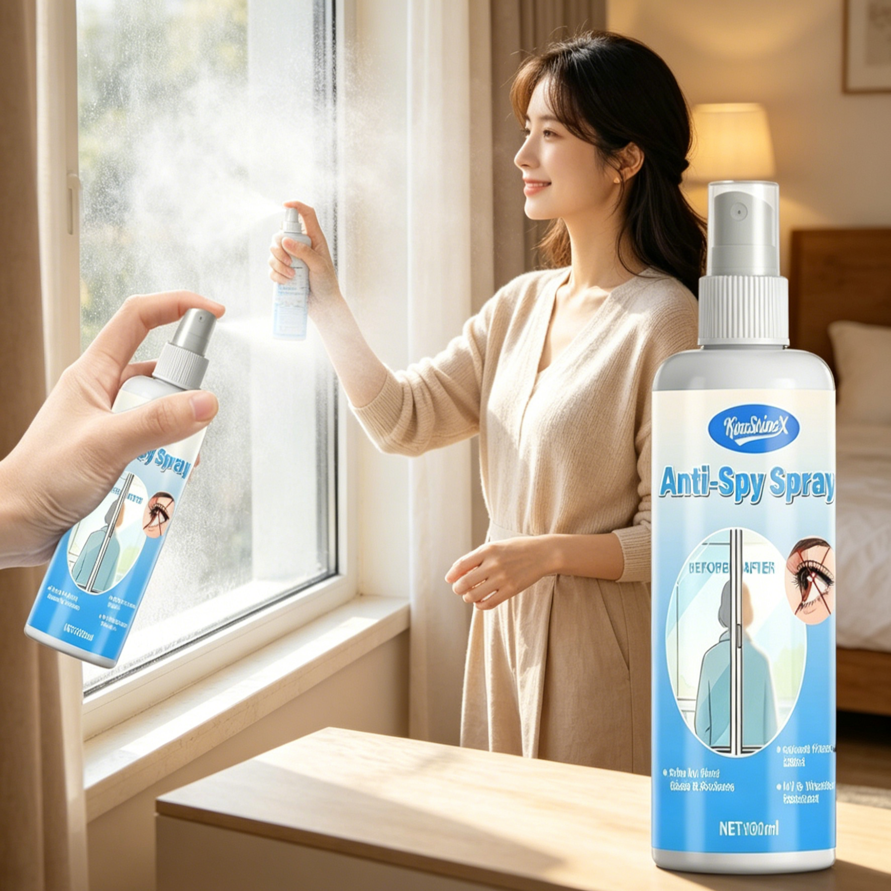 Egyirányú Tükör Spray Ablakra | Betekintésgátló Kihallgatószoba Effektus