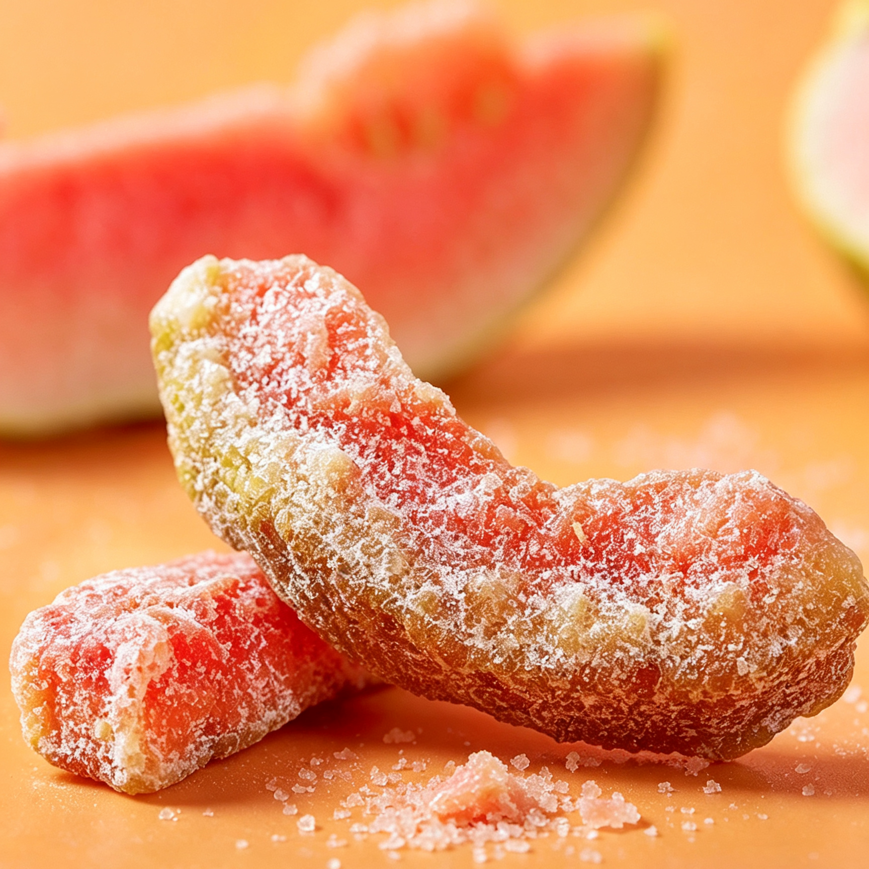 Prémium Magmentes Vörös Guava - Lassan Kandírozott Trópusi Gyümölcs | Egyesével Csomagolt