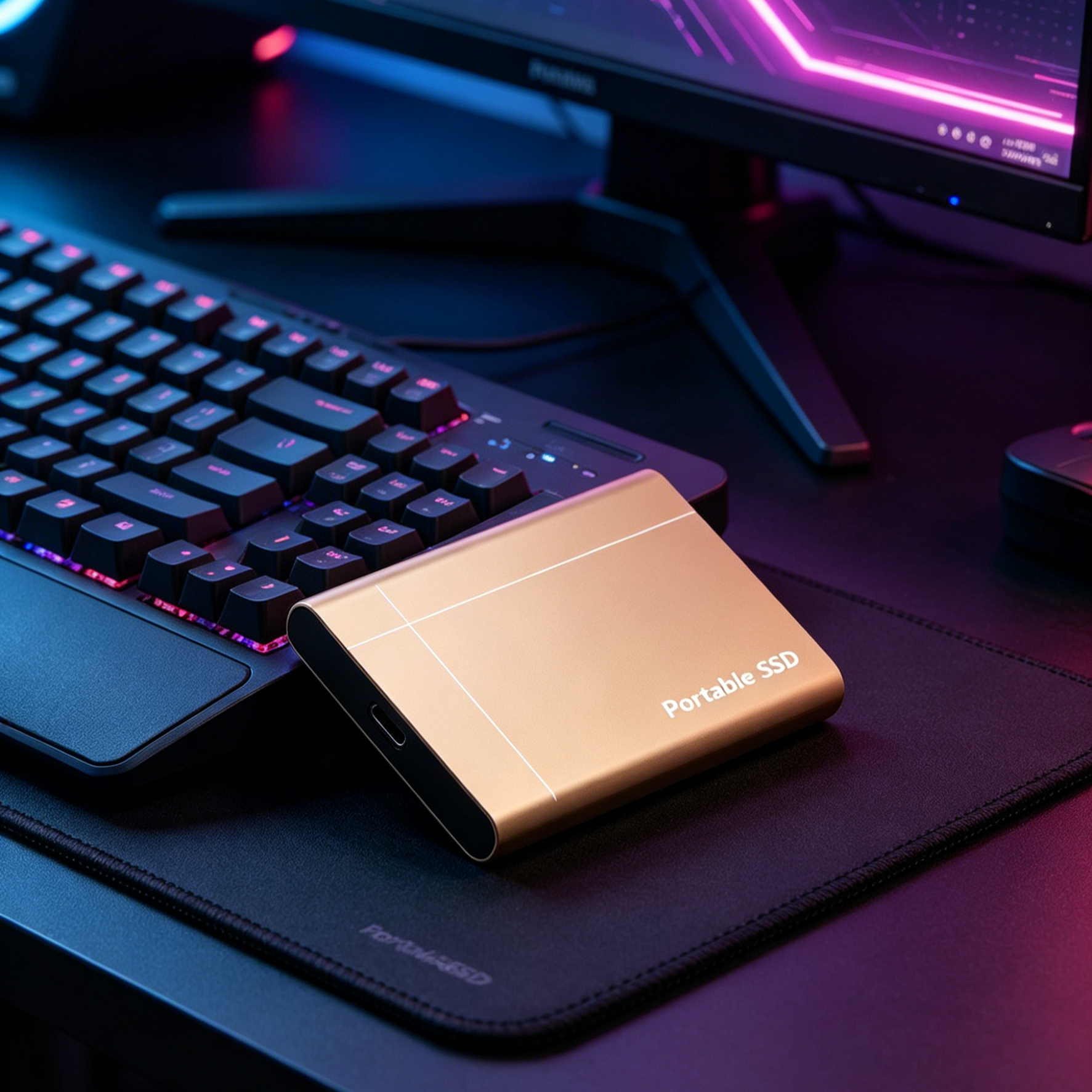 Nagy Sebességű Külső SSD | Hordozható Meghajtó Telefonhoz és Laptophoz | Type-C USB 3.2