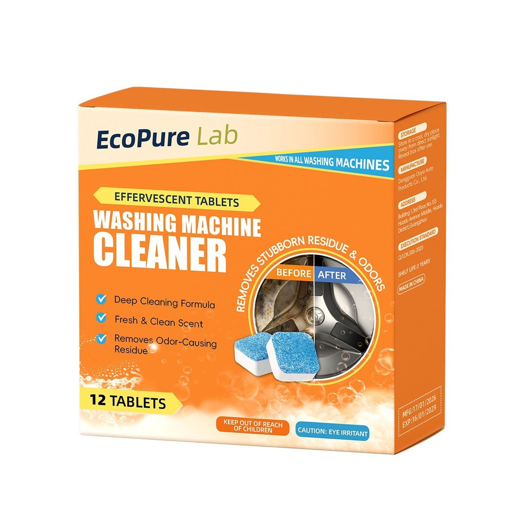 3 az 1-ben Mosógép Tisztító és Fertőtlenítő Tabletta - Vízkőoldó és Szagtalanító