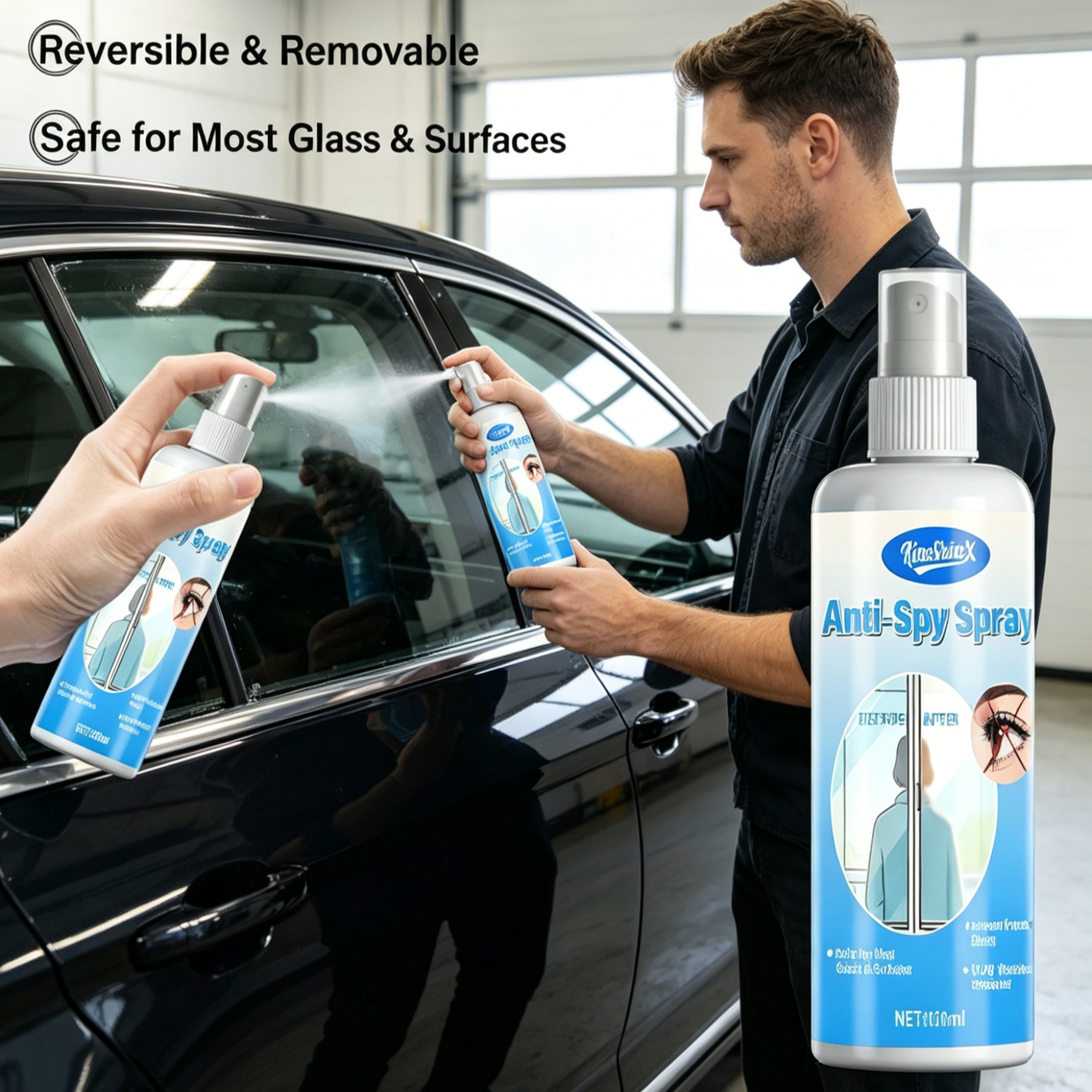 Egyirányú Tükör Spray Ablakra | Betekintésgátló Kihallgatószoba Effektus