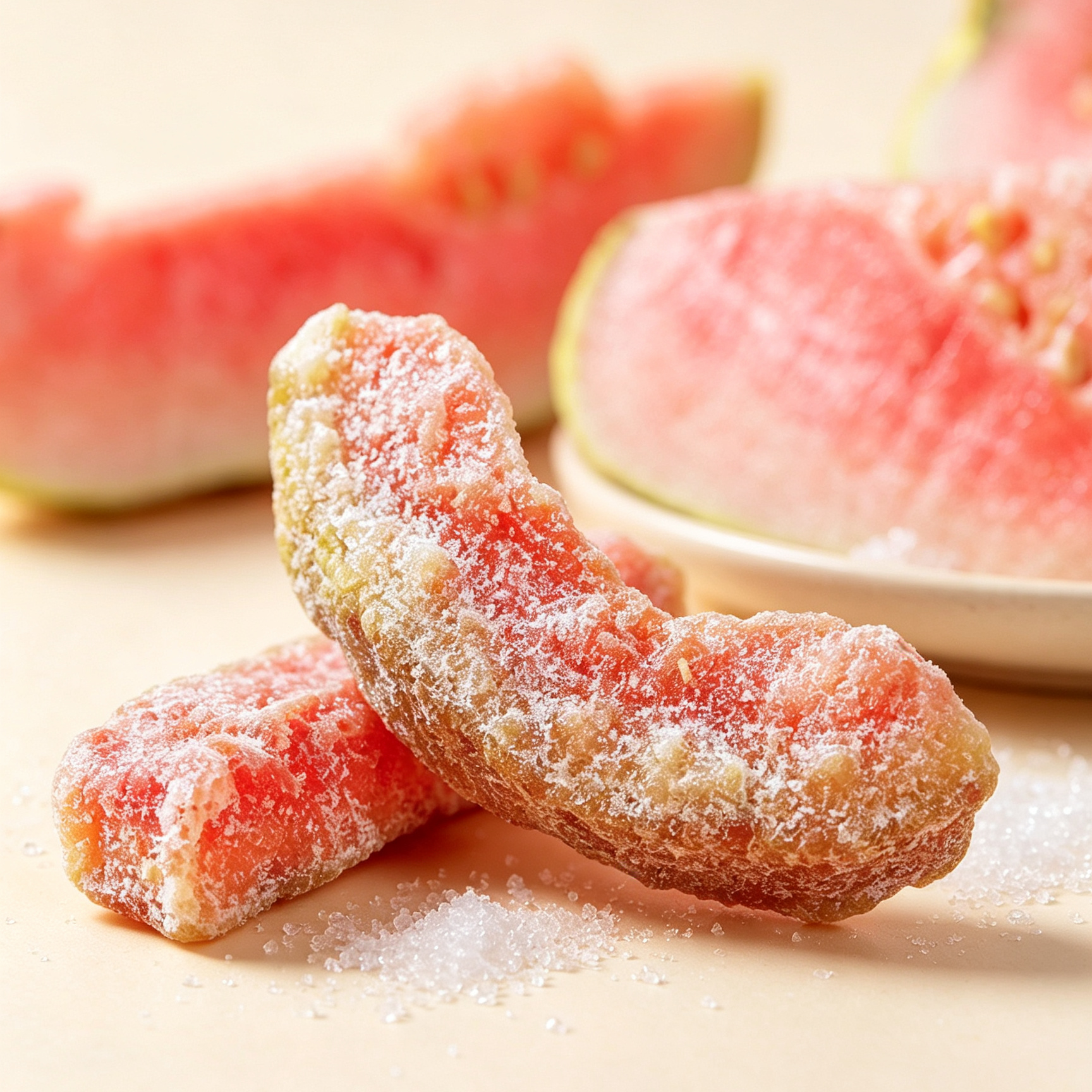 Prémium Magmentes Vörös Guava - Lassan Kandírozott Trópusi Gyümölcs | Egyesével Csomagolt
