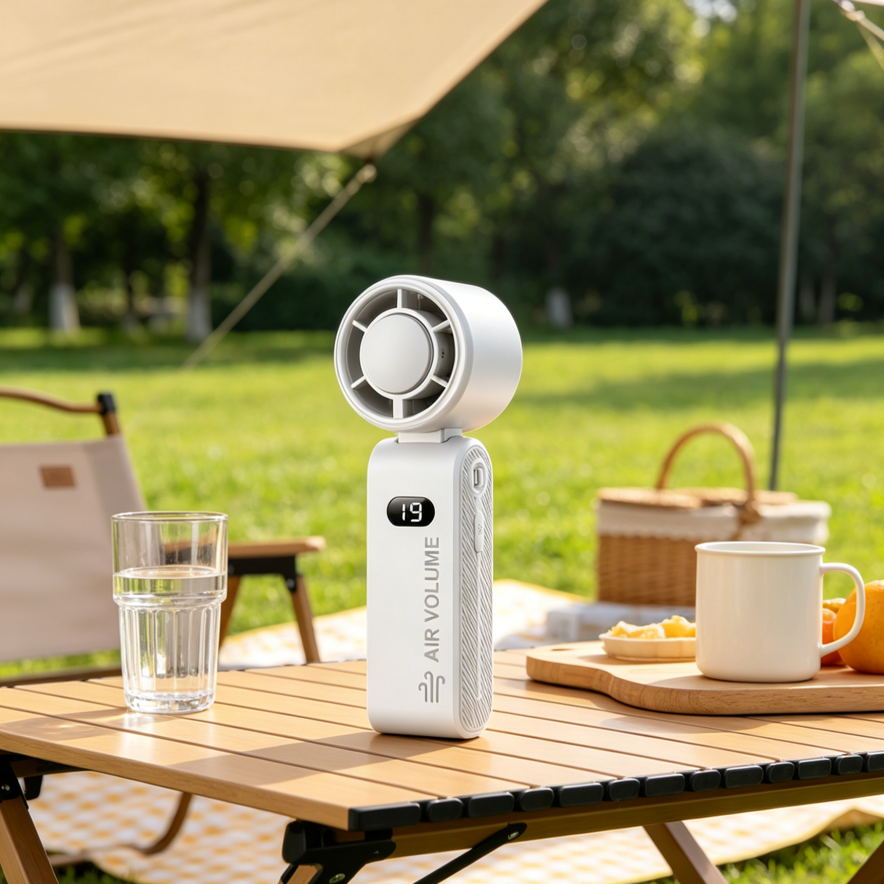 Mini Ventilátor 10°C-os Hűsítéssel – Hordozható, Összecsukható és Csendes