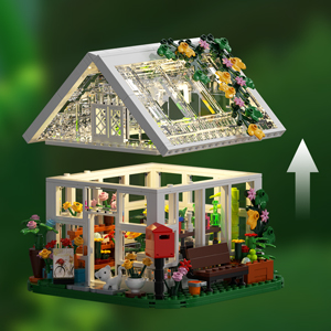 flower house building toy