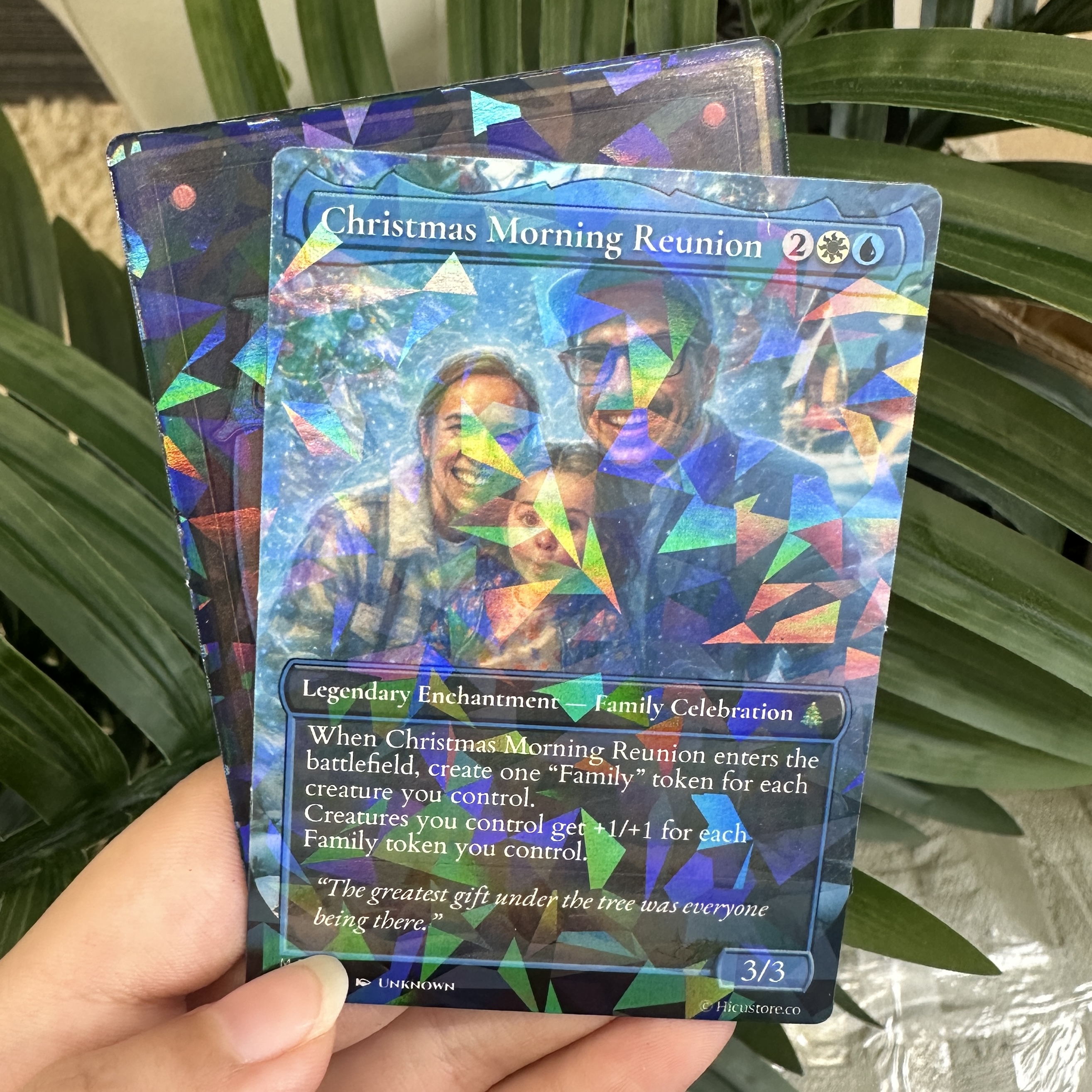 Custom Anime Family Christmas  MTG Magic TCG Card