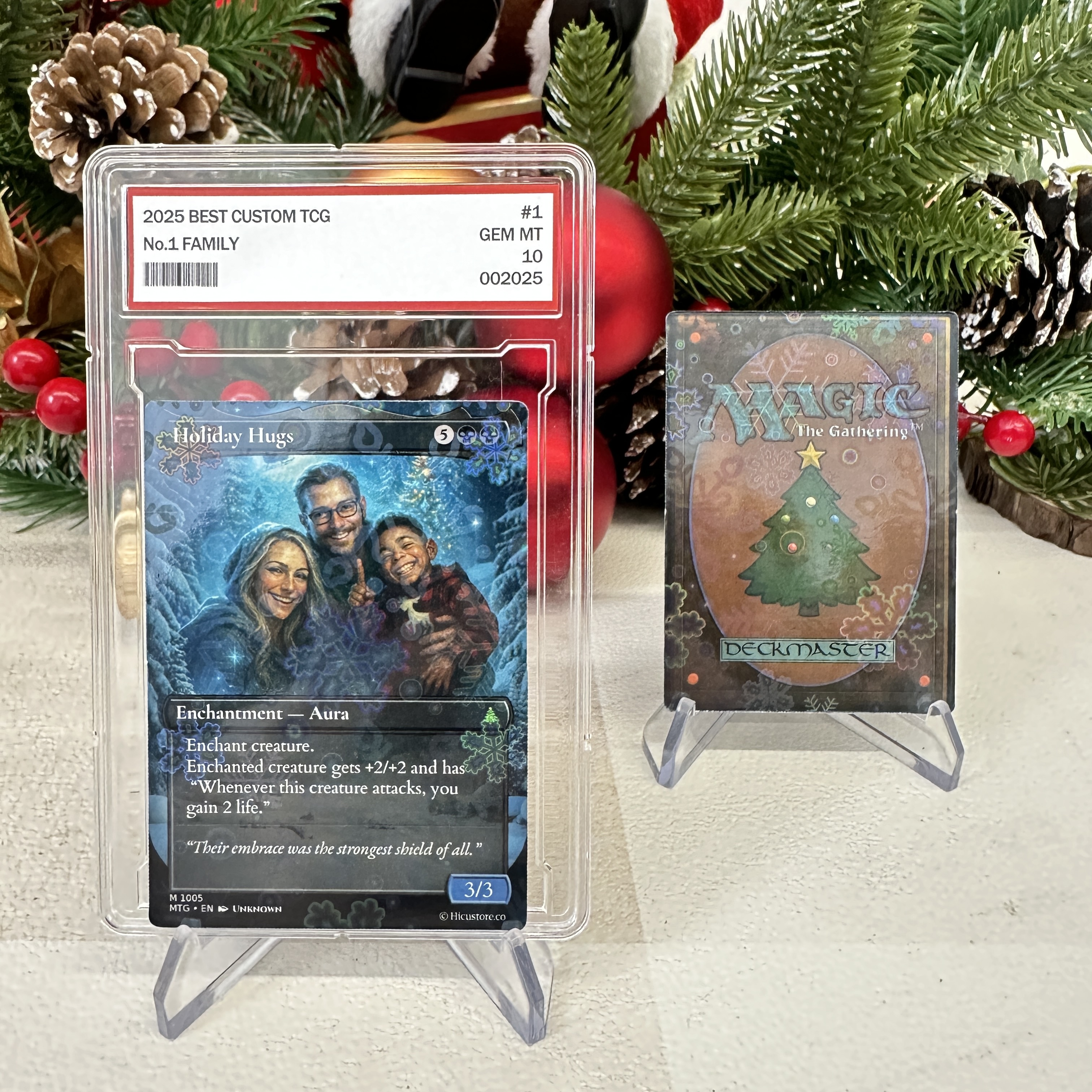 Custom Anime Family Christmas  MTG Magic TCG Card