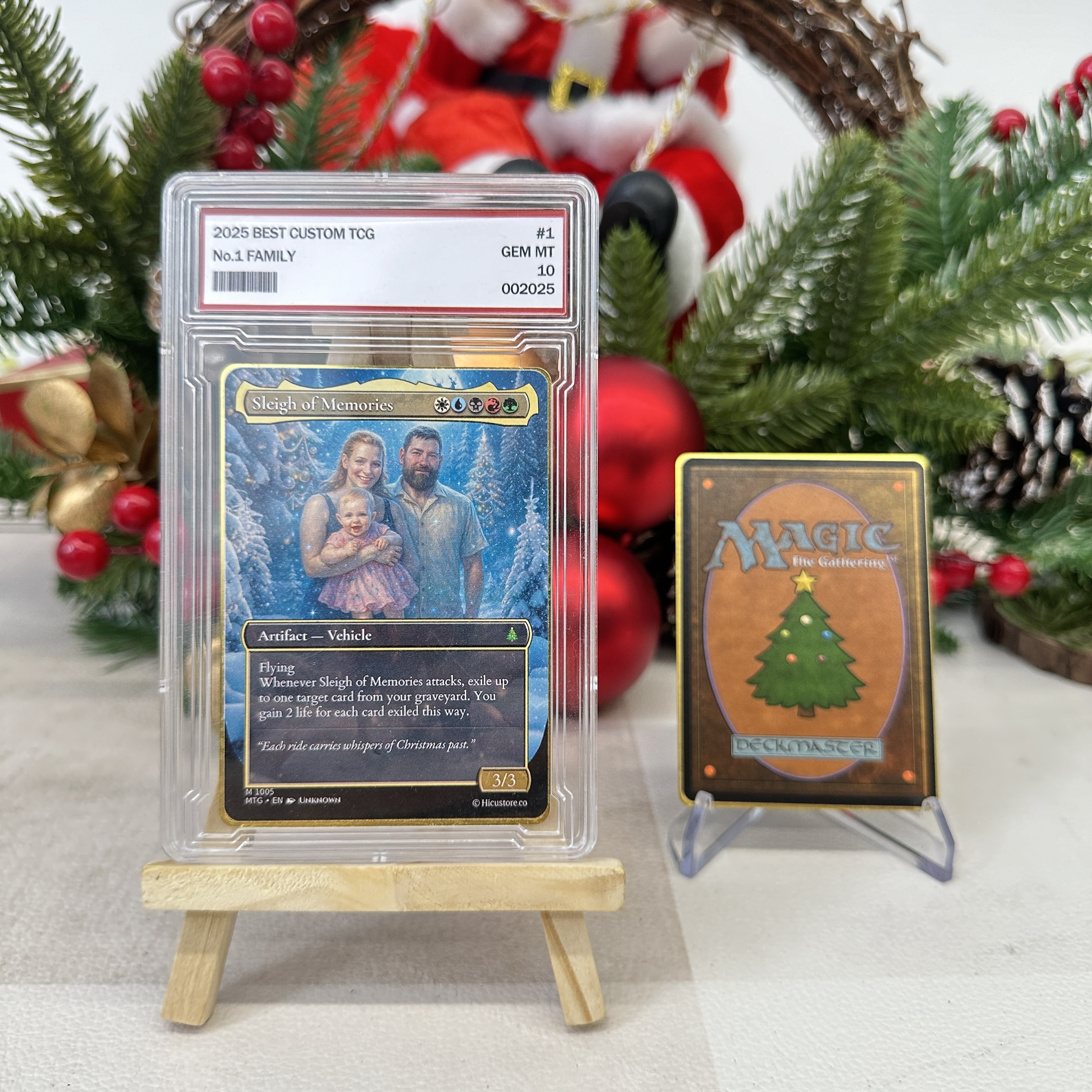 Custom Anime Family Christmas  MTG Magic TCG Card