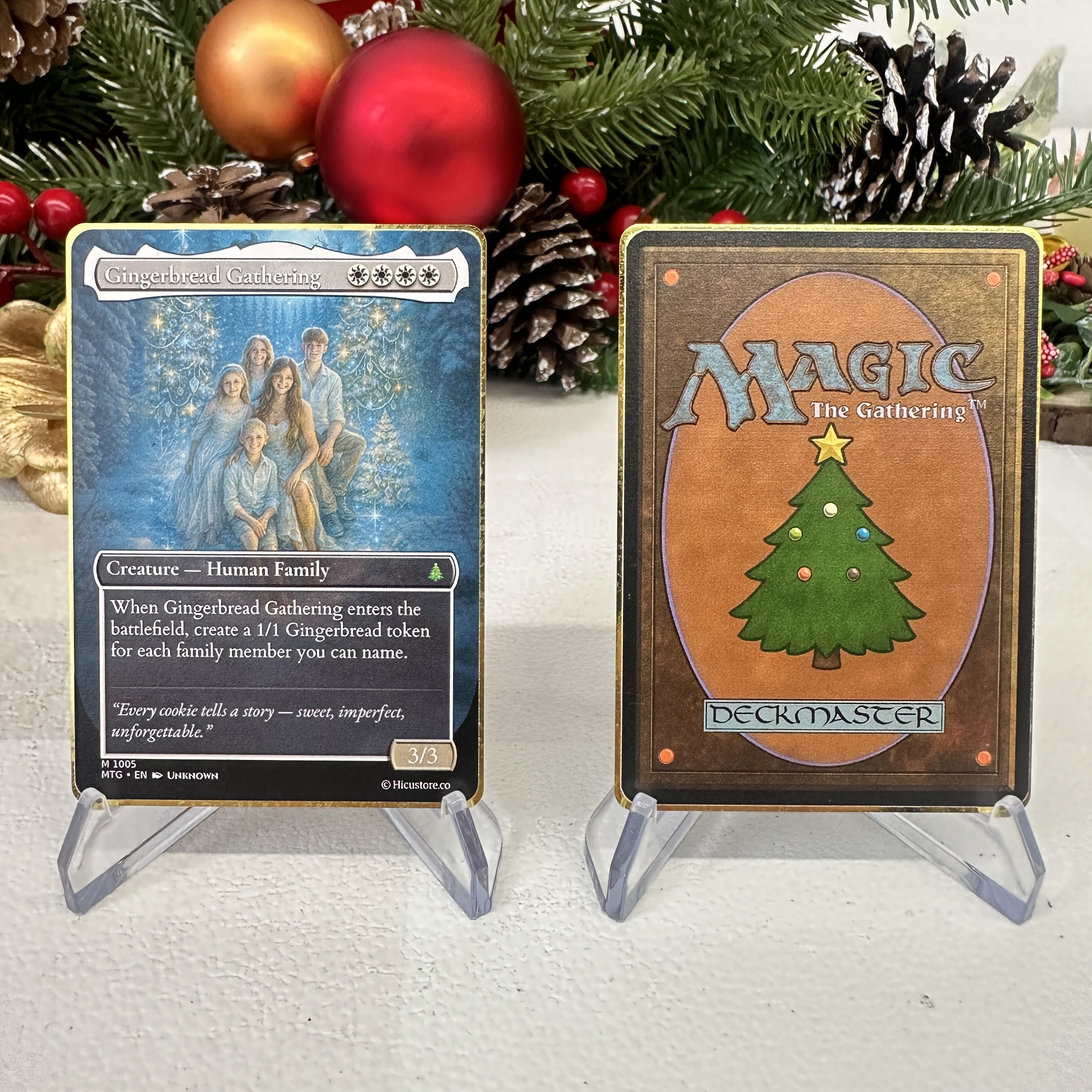 Custom Anime Family Christmas  MTG Magic TCG Card