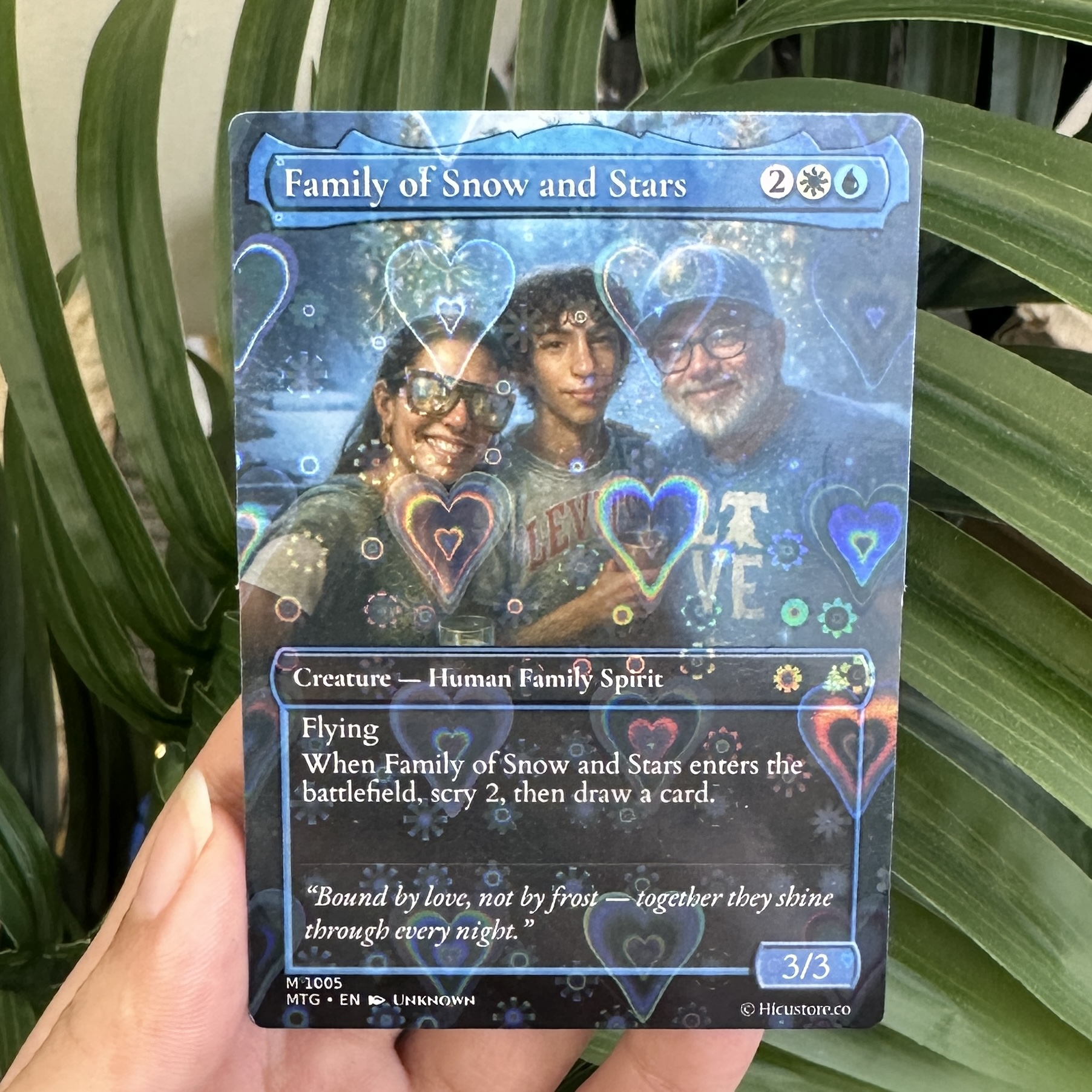 Custom Anime Family Christmas  MTG Magic TCG Card