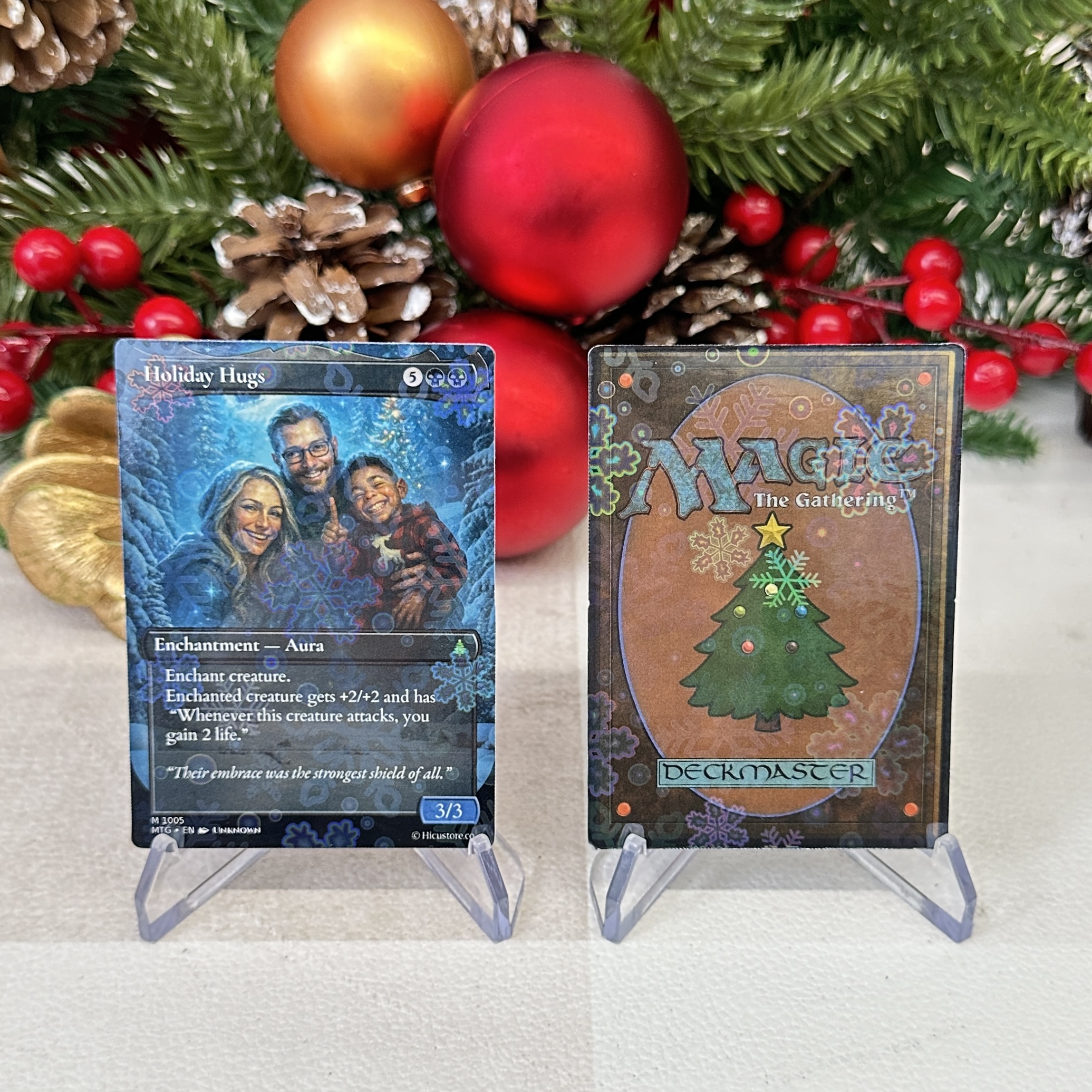 Custom Anime Family Christmas  MTG Magic TCG Card
