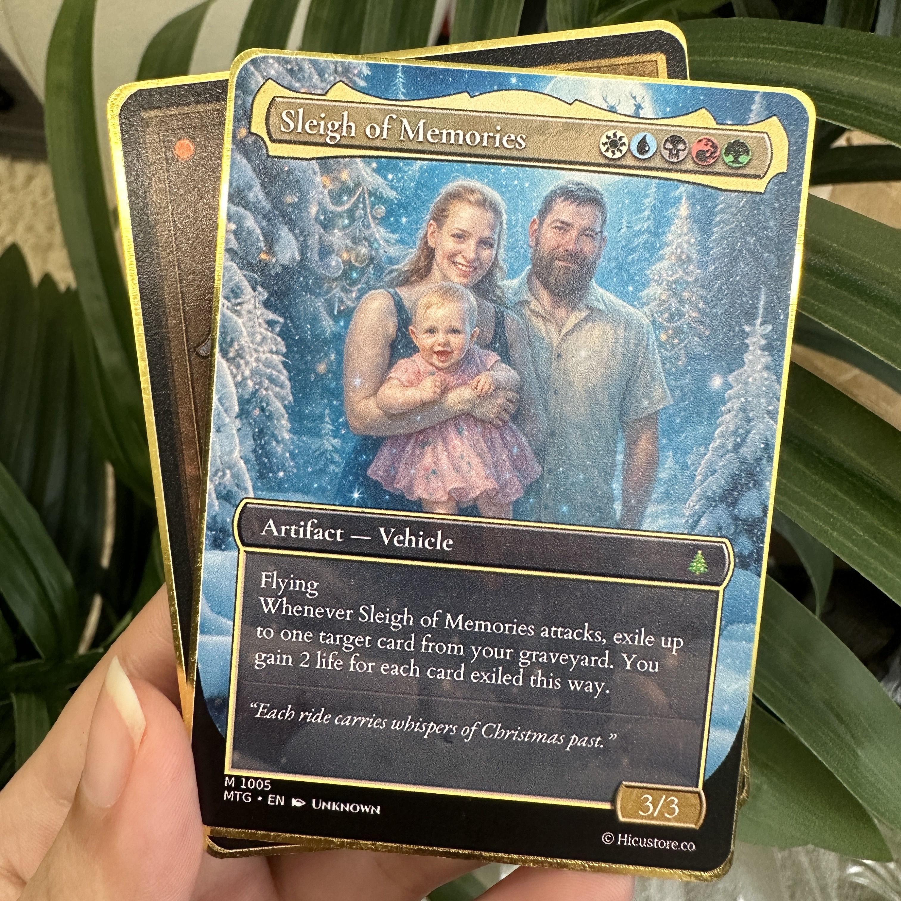 Custom Anime Family Christmas  MTG Magic TCG Card