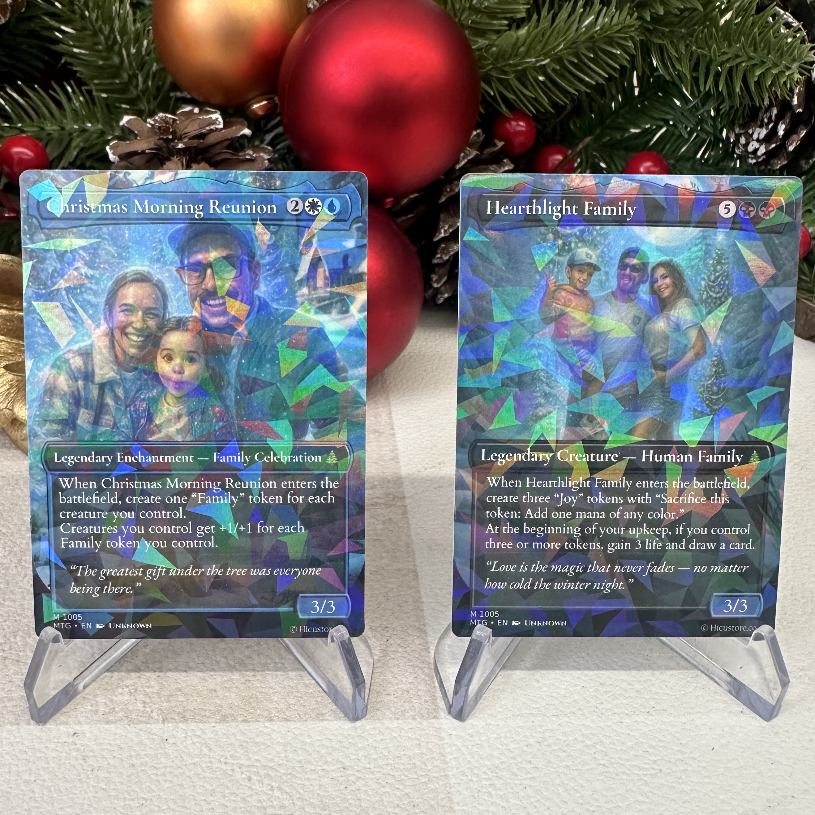 Custom Anime Family Christmas  MTG Magic TCG Card