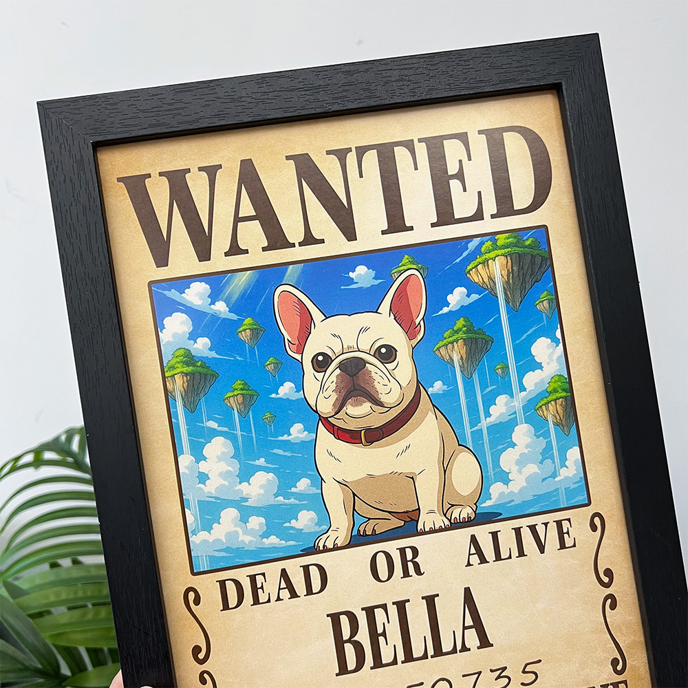 Custom Pet Anime Wanted Portrait, Pirate Theme Frame Gift⚓