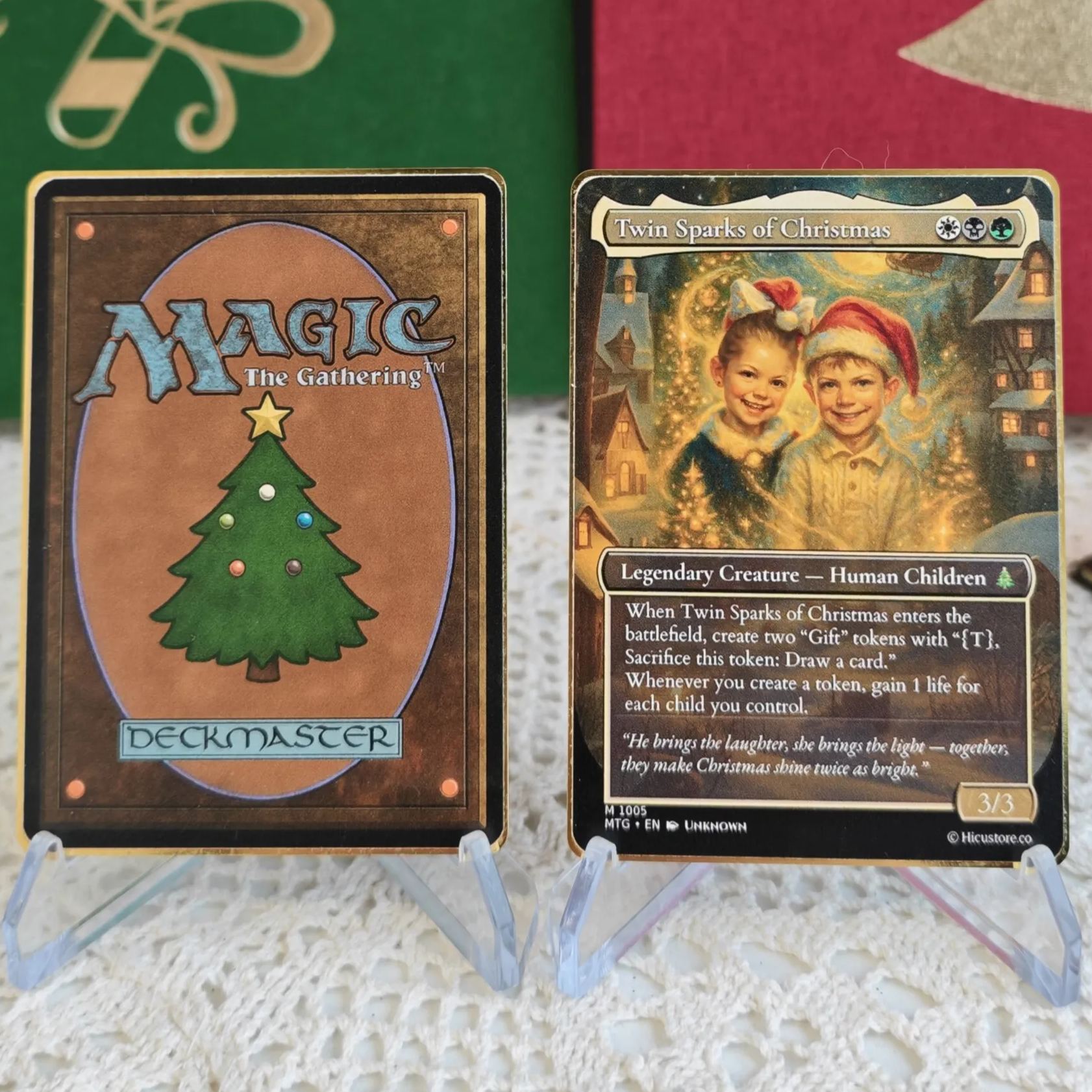 Custom Anime Kid Christmas MTG Magic TCG Card